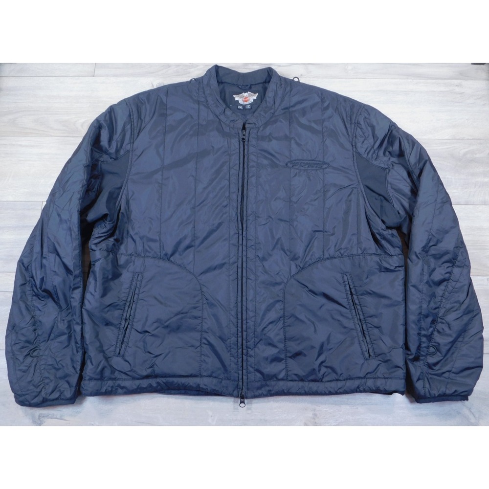 Harley Davidson Men's 2XL FXRG Black Quilted Mid-Layer Jacket Liner Primaloft